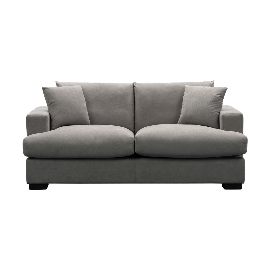 Hecate 2 Seater Fabric Sofa Lounge Light Grey