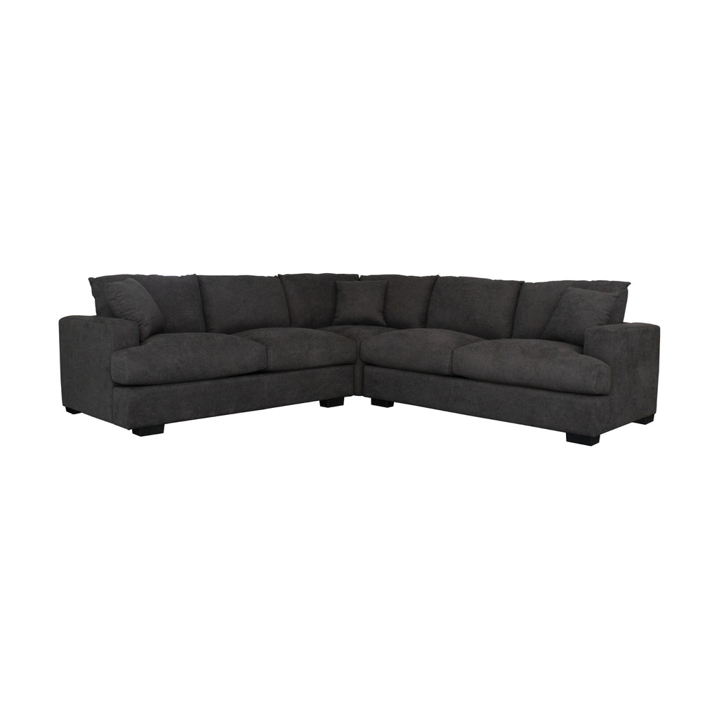 Hecate 4 Seater Corner Modular Fabric Sofa Lounge Dark Grey