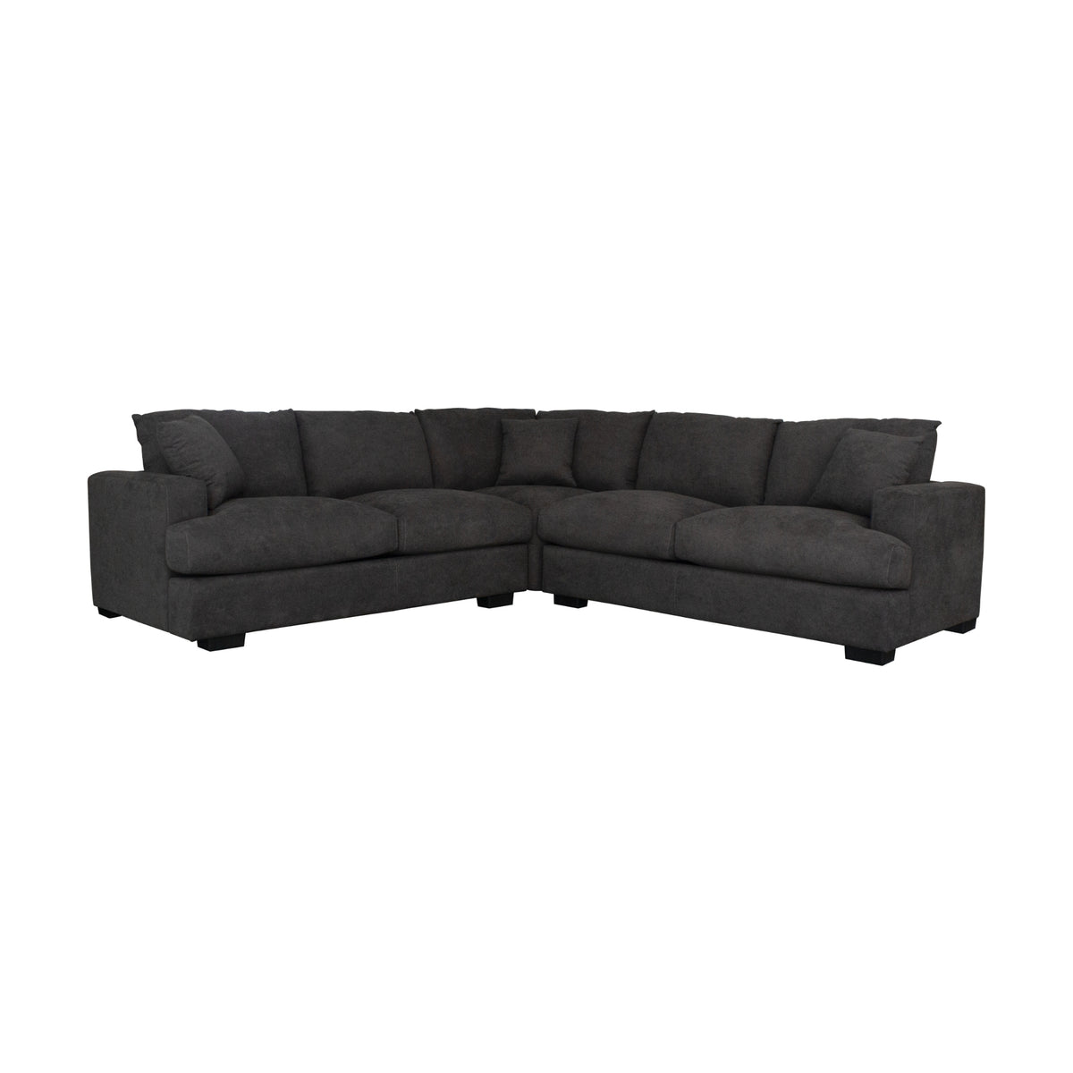 Hecate 4 Seater Corner Modular Fabric Sofa Lounge Dark Grey