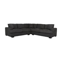 Hecate 4 Seater Corner Modular Fabric Sofa Lounge Dark Grey