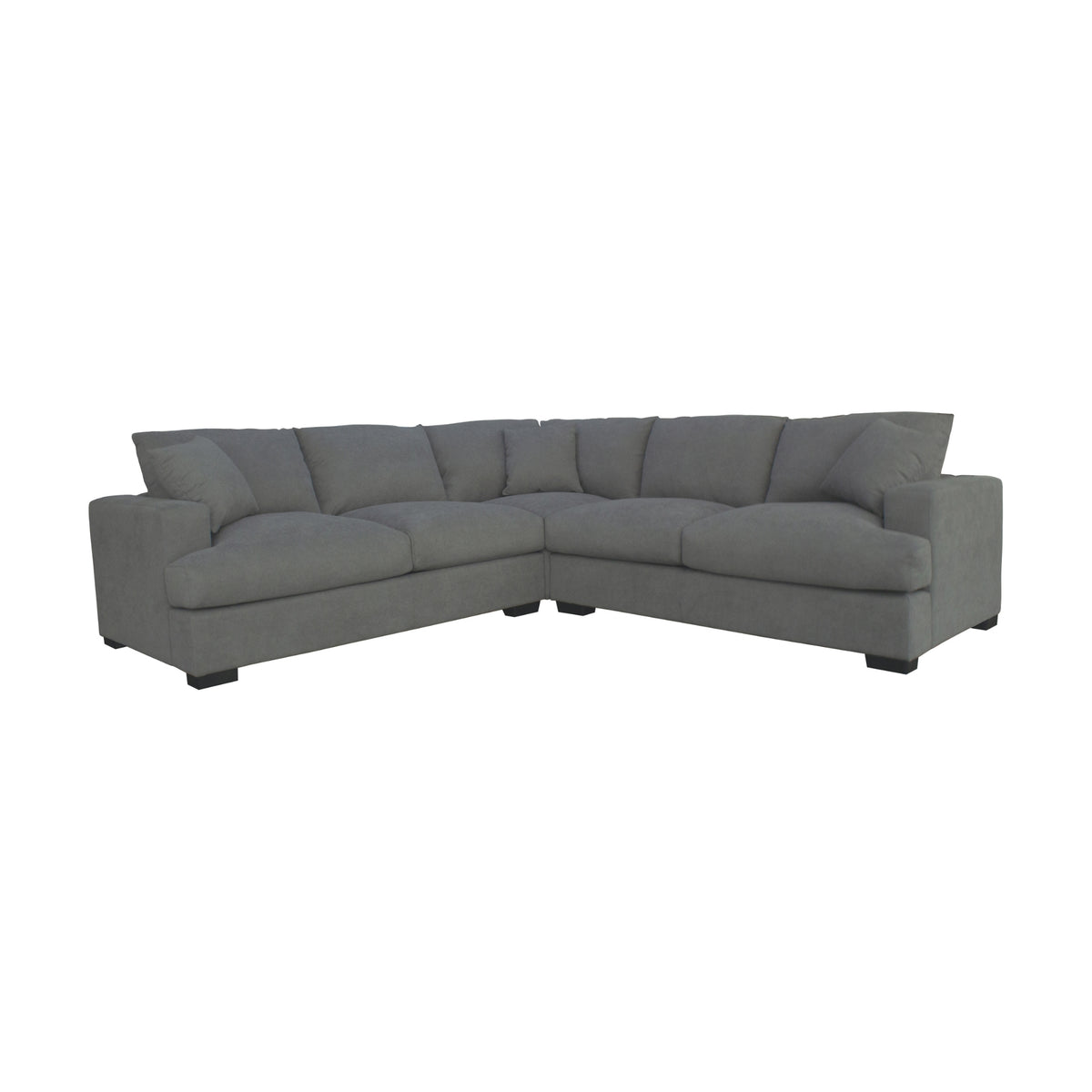 Hecate 4 Seater Corner Modular Fabric Sofa Lounge Light Grey