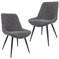 Helenium Set of 2 Dining Chair Dark Grey 