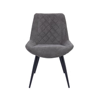 Helenium Set of 2 Dining Chair Dark Grey 