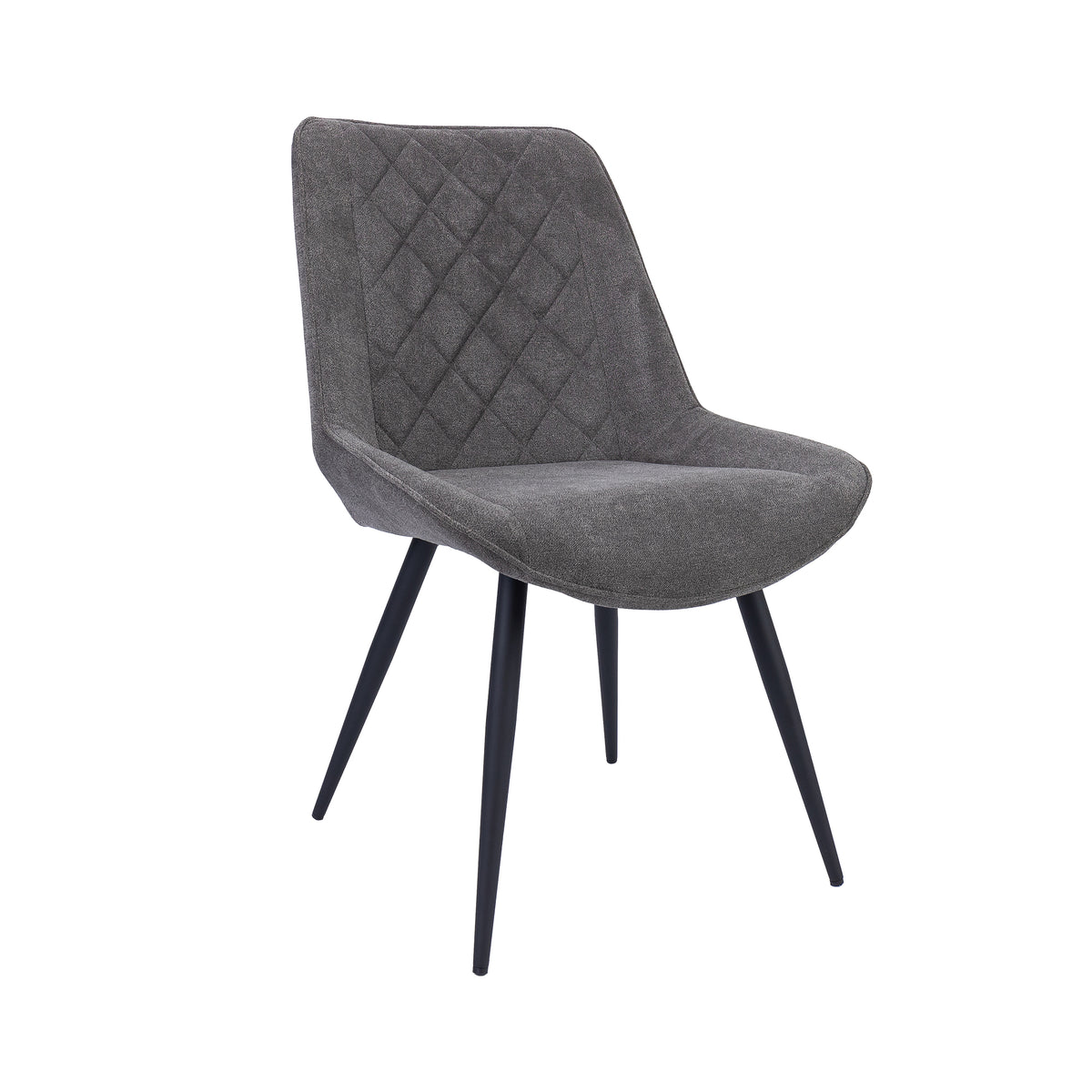 Helenium Set of 2 Dining Chair Dark Grey 