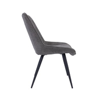 Helenium Set of 2 Dining Chair Dark Grey 