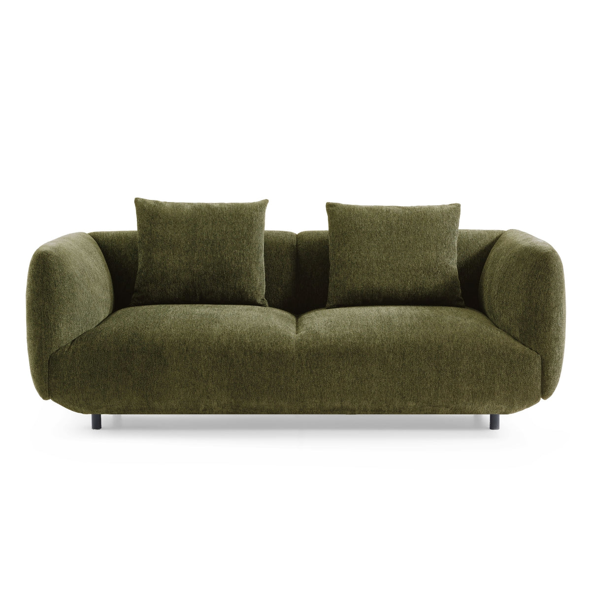 Henderson 3 Seater Chenille Sofa Green