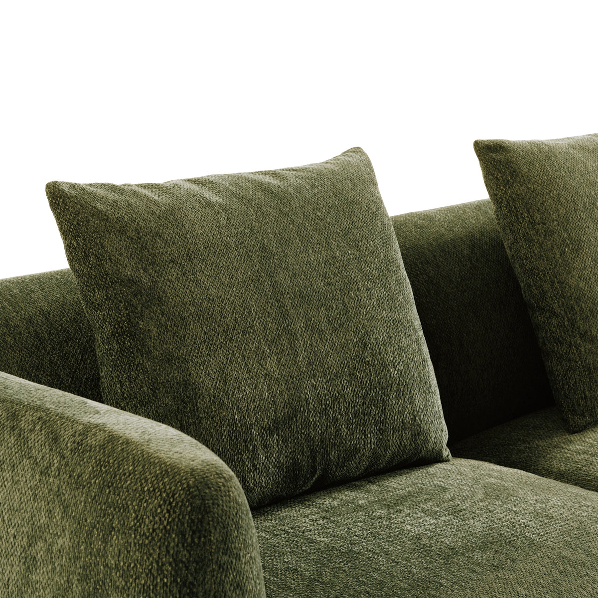Henderson 3 Seater Chenille Sofa Green