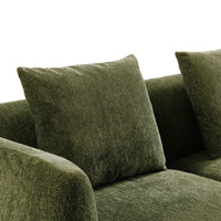Henderson 3 Seater Chenille Sofa Green
