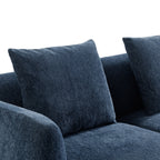 Henderson 3 Seater Chenille Sofa Navy