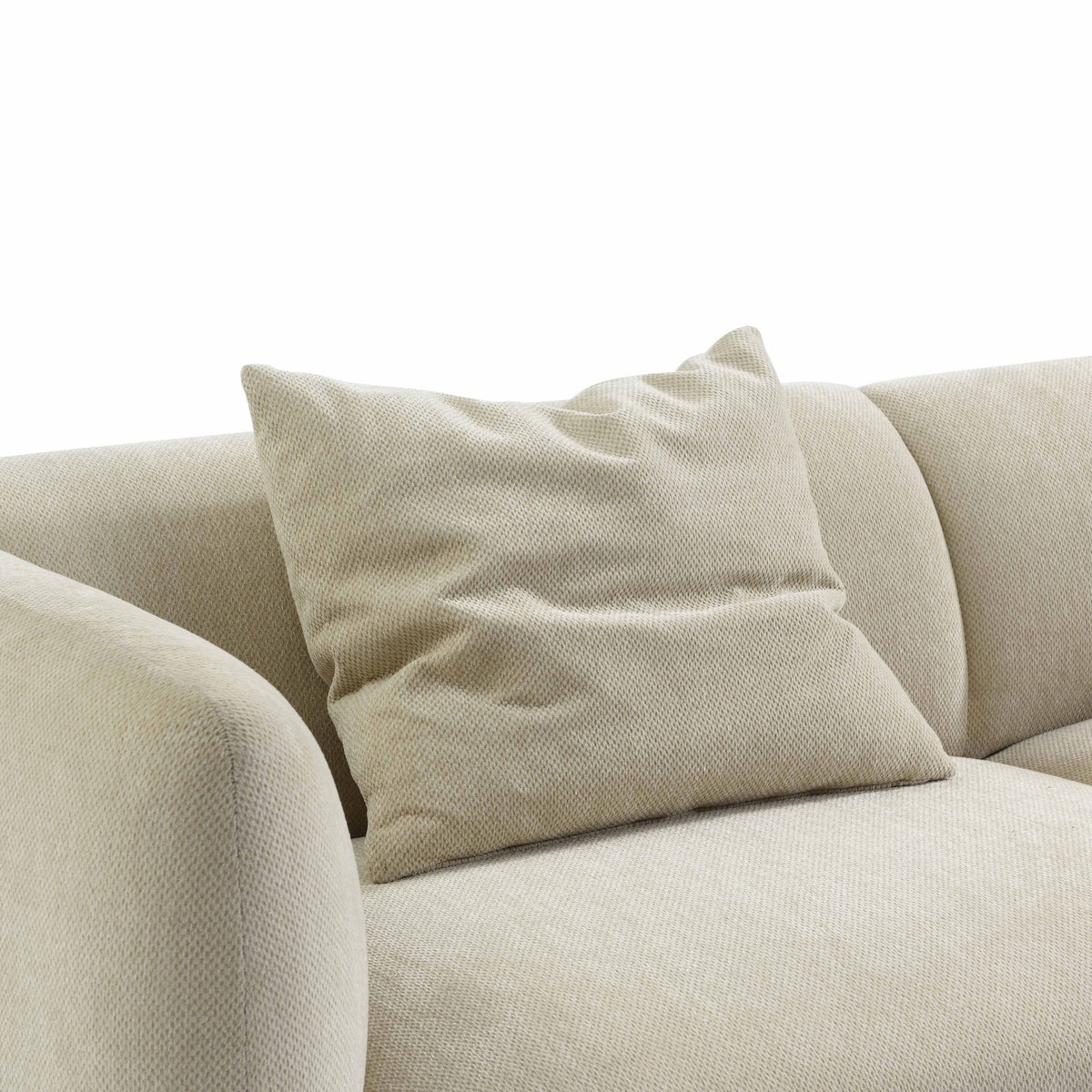 Henderson 4 Seater Chenille Sofa Natural