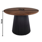 Henrik 130cm Round Dining Table Walnut