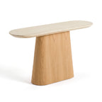Hera 150cm Console Table Natural, angled view on a white background