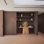 Hera 150cm Console Table Natural, in an entrance hall, wide view