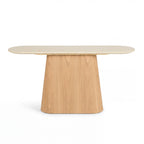 Hera 150cm Console Table Natural, front view on a white background