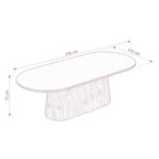 Hera 240cm Dining Table Natural — dimensions diagram, W240 x D110 x H75 cm
