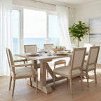 Hercules 220cm Solid Timber Dining Table Wash White