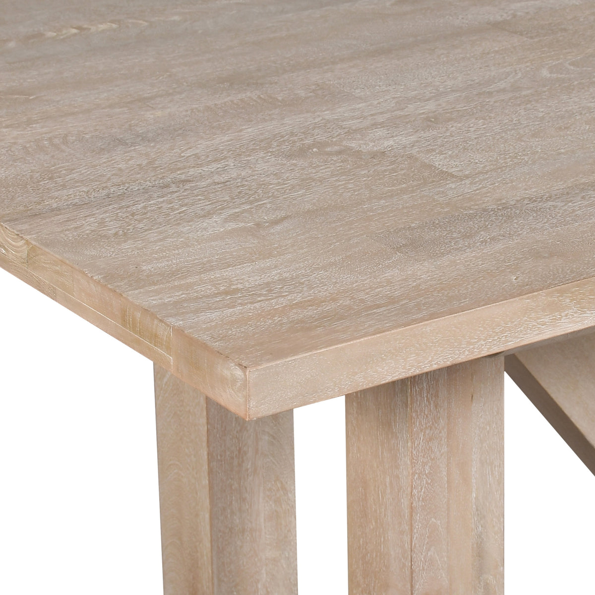 Hercules 220cm Solid Timber Dining Table Wash White
