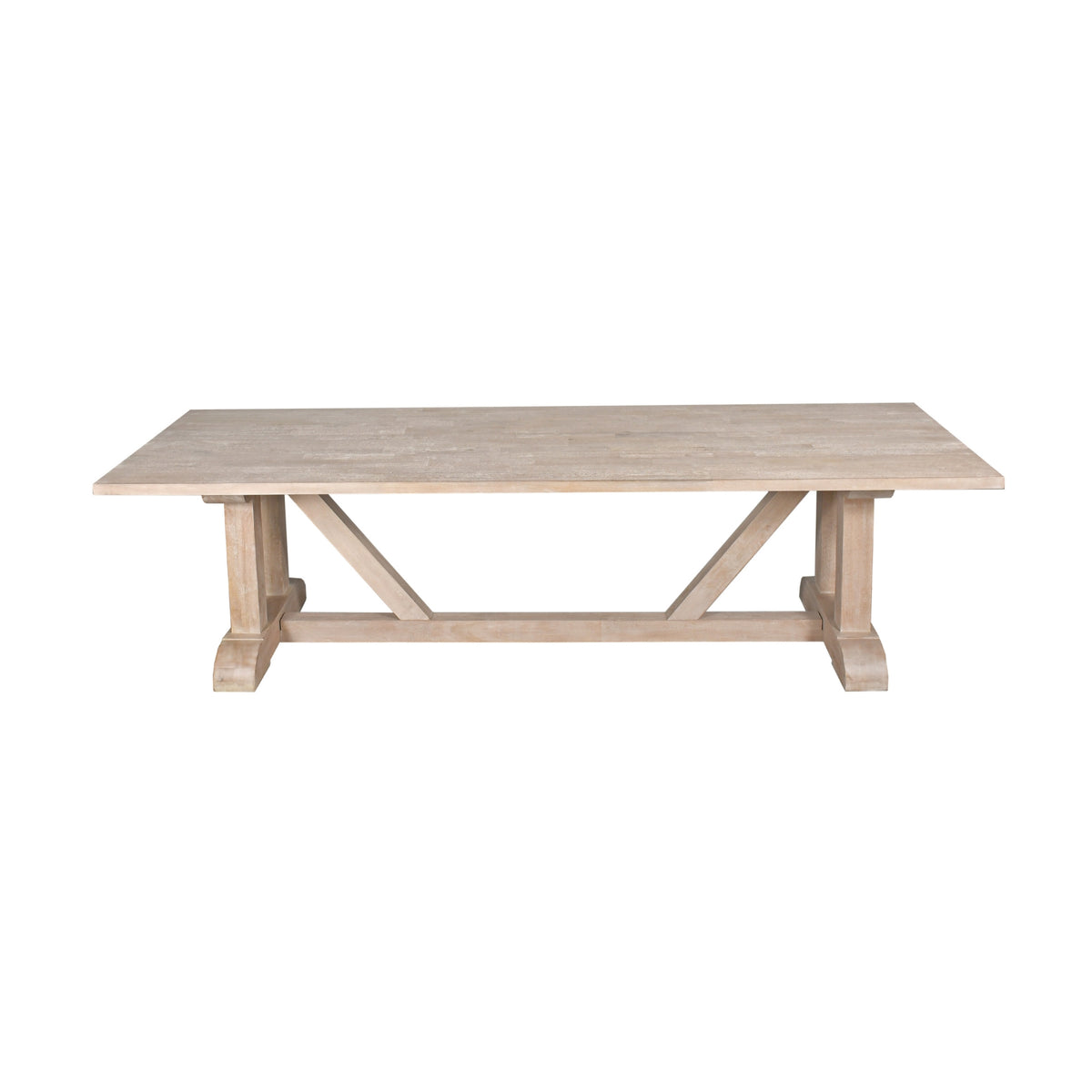 Hercules 280cm Solid Timber Dining Table Wash White