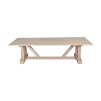 Hercules 280cm Solid Timber Dining Table Wash White