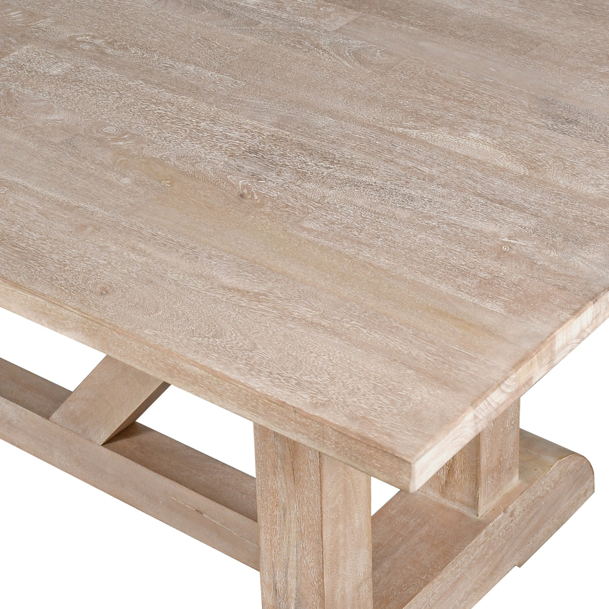 Hercules 280cm Solid Timber Dining Table Wash White