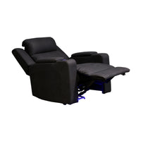 Homie 1 Seater Electric Recliner Sofa Rhino Suede Fabric Lounge Black