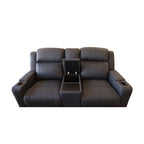 Homie 2 Seater Electric Recliner Sofa Rhino Suede Fabric Lounge Black