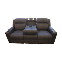 Homie 3 Seater Electric Recliner Sofa Rhino Suede Fabric Lounge Black