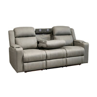 Homie 3 Seater Electric Recliner Sofa Rhino Suede Fabric Lounge Grey