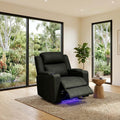 Homie 1 Seater Electric Recliner Sofa Rhino Suede Fabric Lounge Black