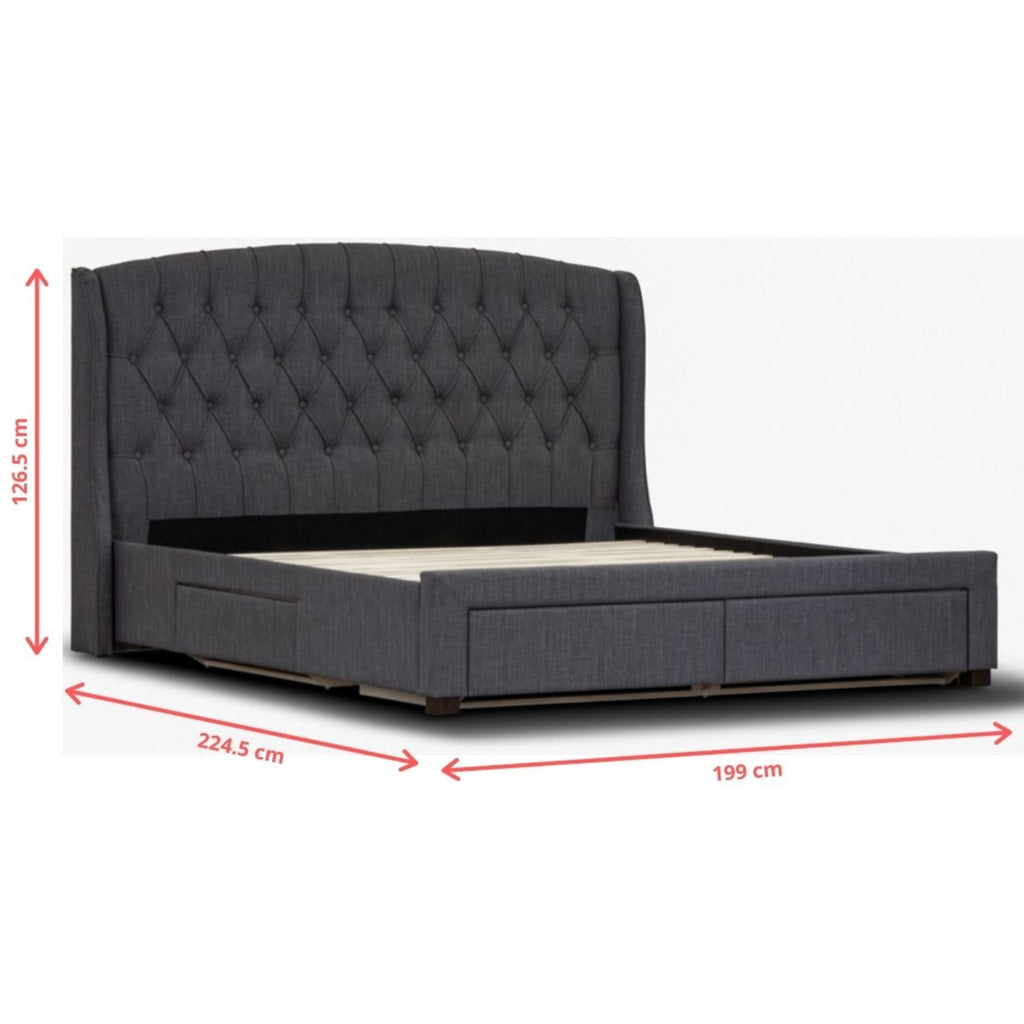 Honeydew Bed Frame Grey King 