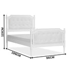 Hotham Single Bed Frame White