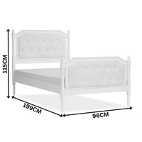 Hotham Single Bed Frame White