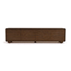 Hudson Jenny 220cm ETU Entertainment TV Unit Walnut, front view on a white background