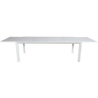 Iberia 230-345cm Outdoor Extensible Dining Table White 