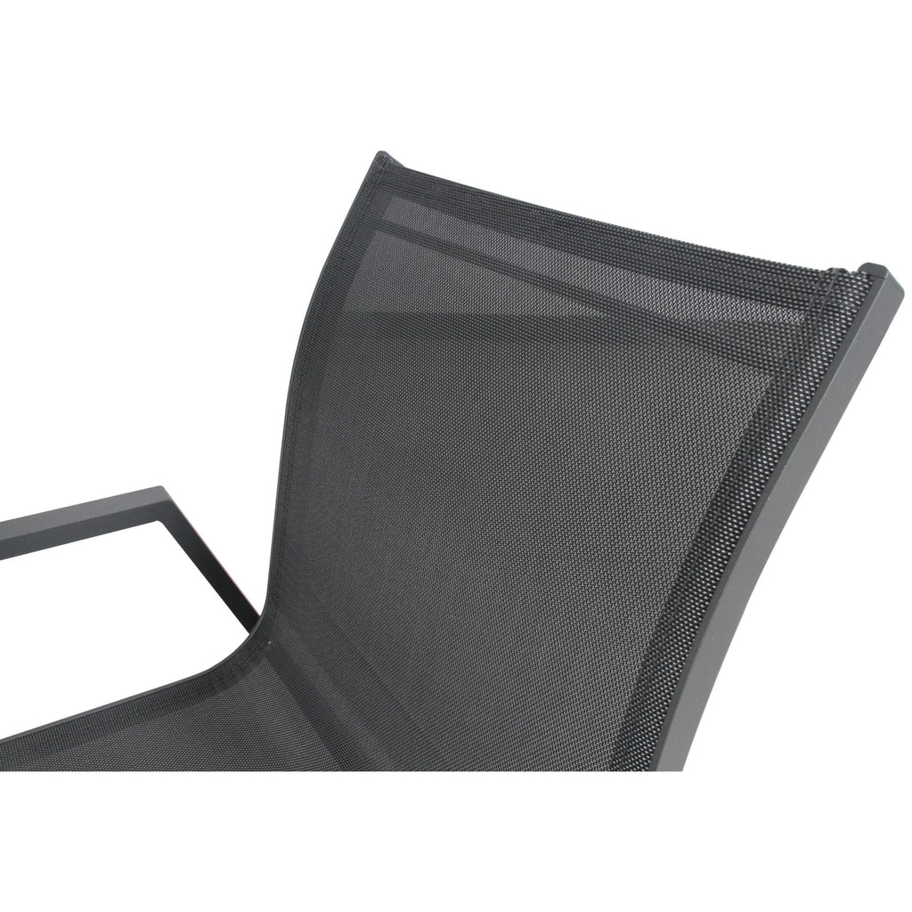 Iberia 2pc Set Outdoor Dining Chair Charcoal 