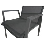 Iberia 2pc Set Outdoor Dining Chair Charcoal 