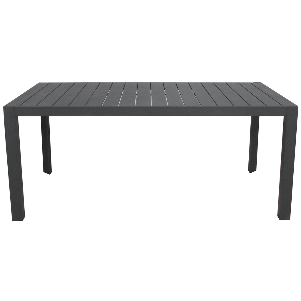 Iberia 7pc Outdoor Dining Table Chair Set Charcoal 
