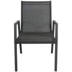 Iberia 7pc Outdoor Dining Table Chair Set Charcoal 