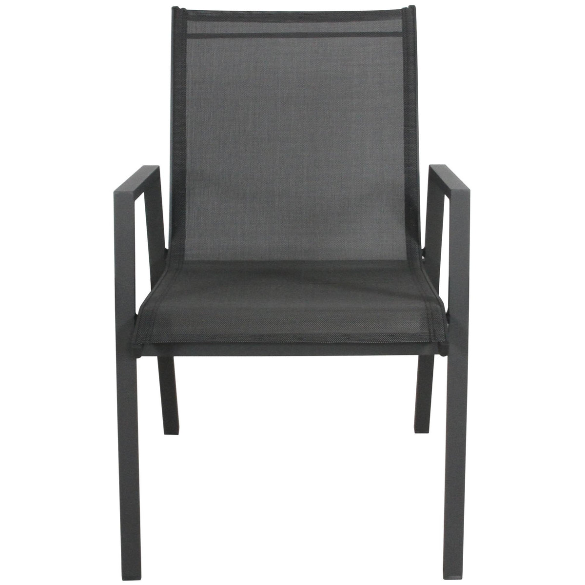 Iberia 7pc Outdoor Dining Table Chair Set Charcoal 