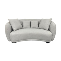 Ibiza 2.5 Seater Sofa Boucle Fabric Lounge Light Grey