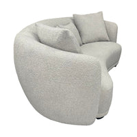 Ibiza 2.5 Seater Sofa Boucle Fabric Lounge Light Grey