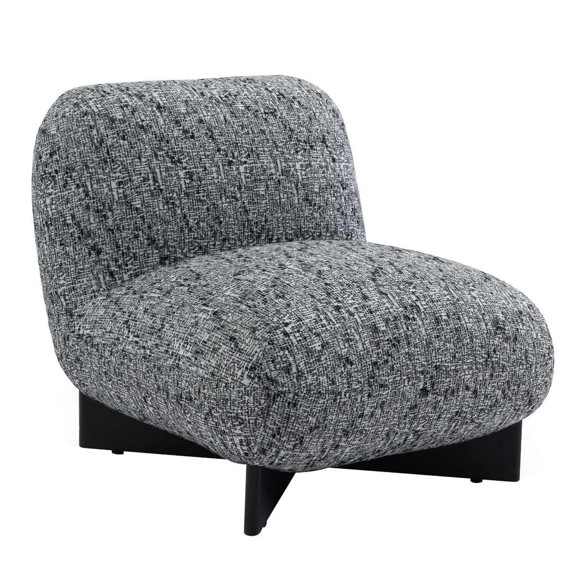 Ina Occasional Chenille Chair Black