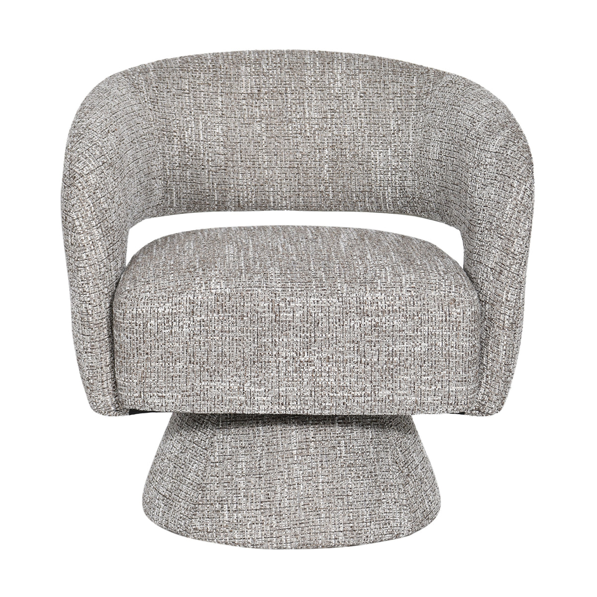 Ivie Fabric Swivel Accent Occasional Chair Almond Grey