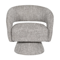 Ivie Fabric Swivel Accent Occasional Chair Almond Grey