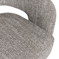 Ivie Fabric Swivel Accent Occasional Chair Almond Grey