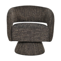 Ivie Fabric Swivel Accent Occasional Chair Chocolate