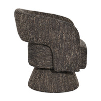 Ivie Fabric Swivel Accent Occasional Chair Chocolate