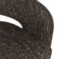 Ivie Fabric Swivel Accent Occasional Chair Chocolate