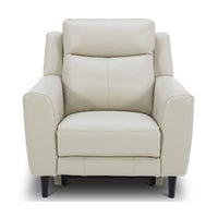 Jakob 1 Seater Leather Electric Recliner Lounge Beige