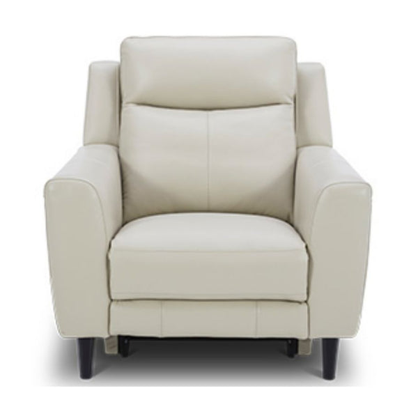 Jakob 1 Seater Leather Electric Recliner Lounge Beige